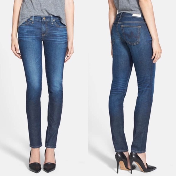 AG Jeans The Stilt Cigarette Jeans Medium Wash 26R